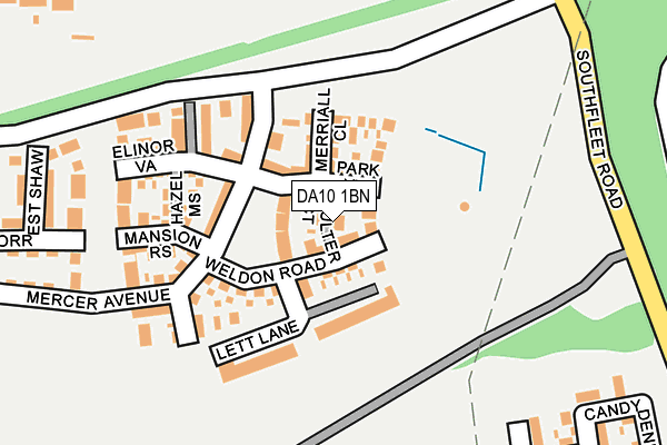 DA10 1BN map - OS OpenMap – Local (Ordnance Survey)