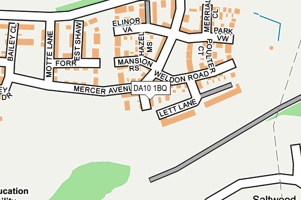 DA10 1BQ map - OS OpenMap – Local (Ordnance Survey)