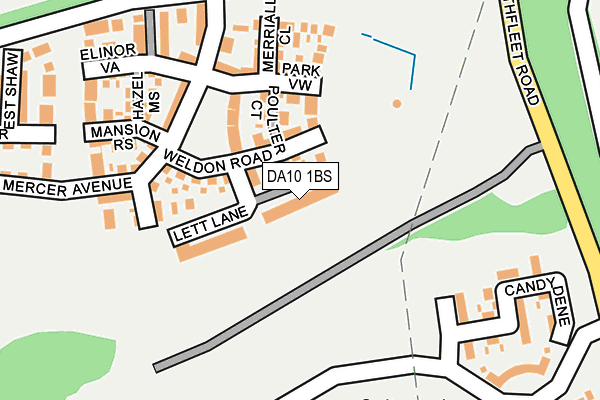 DA10 1BS map - OS OpenMap – Local (Ordnance Survey)