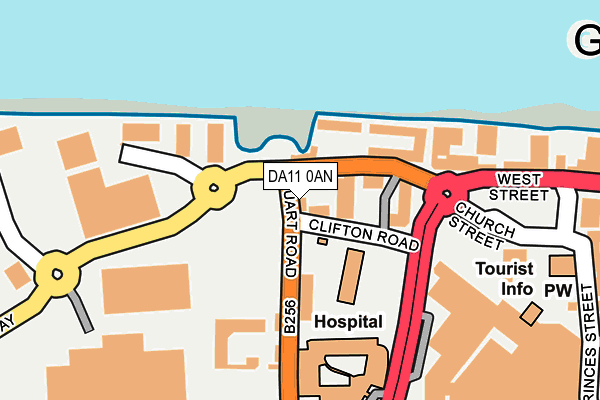 DA11 0AN map - OS OpenMap – Local (Ordnance Survey)