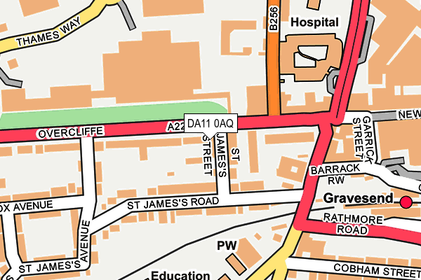DA11 0AQ map - OS OpenMap – Local (Ordnance Survey)
