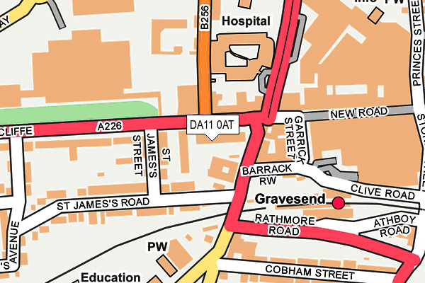 DA11 0AT map - OS OpenMap – Local (Ordnance Survey)