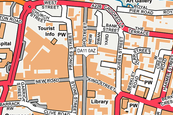 DA11 0AZ map - OS OpenMap – Local (Ordnance Survey)