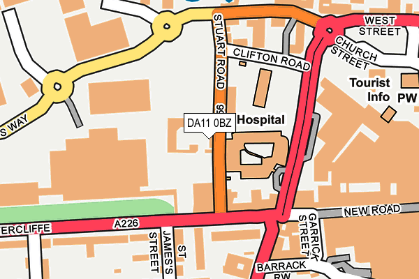 DA11 0BZ map - OS OpenMap – Local (Ordnance Survey)