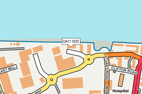 DA11 0DD map - OS OpenMap – Local (Ordnance Survey)