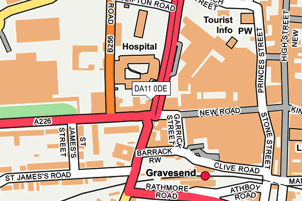 DA11 0DE map - OS OpenMap – Local (Ordnance Survey)