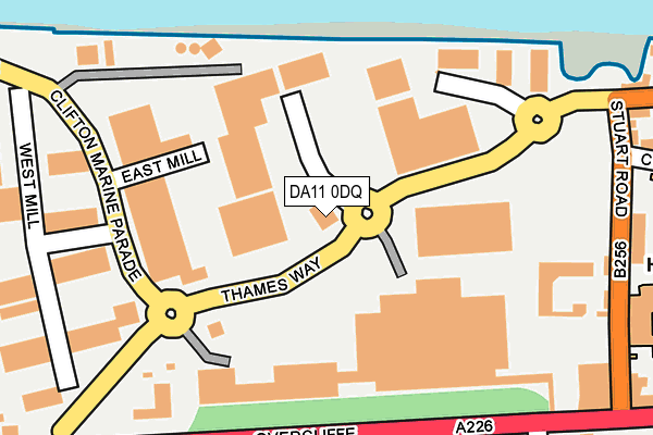 DA11 0DQ map - OS OpenMap – Local (Ordnance Survey)
