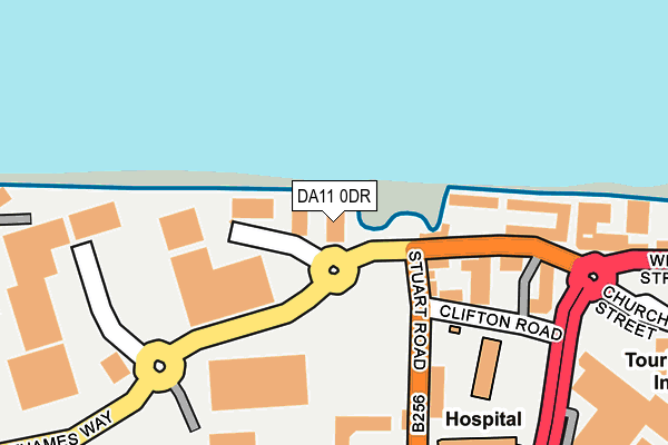 DA11 0DR map - OS OpenMap – Local (Ordnance Survey)