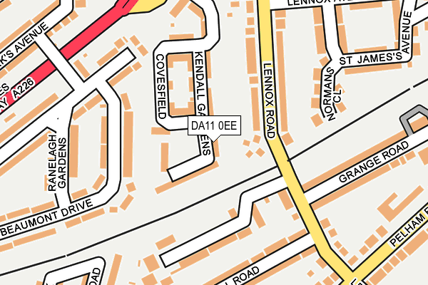 DA11 0EE map - OS OpenMap – Local (Ordnance Survey)