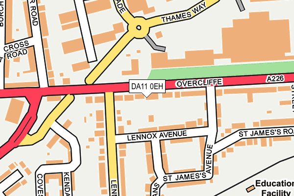 DA11 0EH map - OS OpenMap – Local (Ordnance Survey)