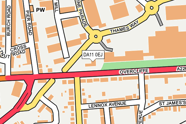 DA11 0EJ map - OS OpenMap – Local (Ordnance Survey)