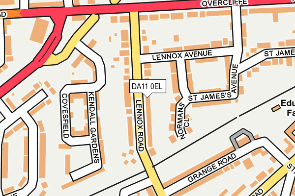 DA11 0EL map - OS OpenMap – Local (Ordnance Survey)