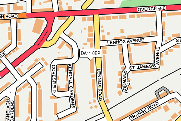 DA11 0EP map - OS OpenMap – Local (Ordnance Survey)
