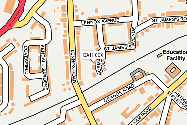 DA11 0EX map - OS OpenMap – Local (Ordnance Survey)