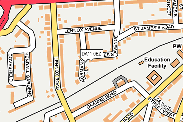 DA11 0EZ map - OS OpenMap – Local (Ordnance Survey)