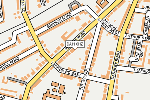 DA11 0HZ map - OS OpenMap – Local (Ordnance Survey)