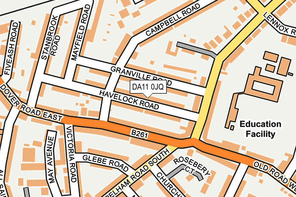 DA11 0JQ map - OS OpenMap – Local (Ordnance Survey)