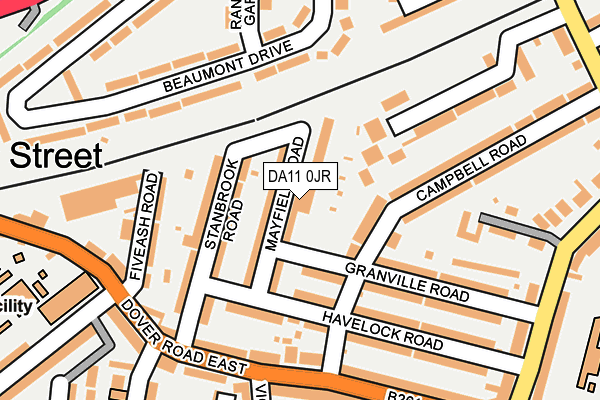 DA11 0JR map - OS OpenMap – Local (Ordnance Survey)