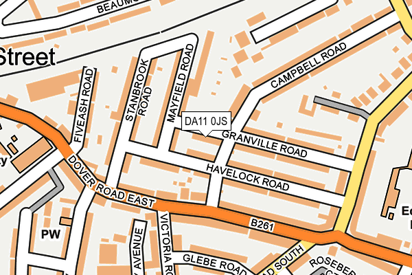 DA11 0JS map - OS OpenMap – Local (Ordnance Survey)