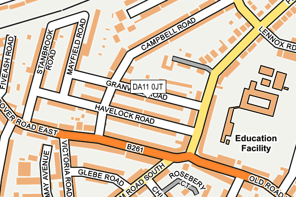 DA11 0JT map - OS OpenMap – Local (Ordnance Survey)