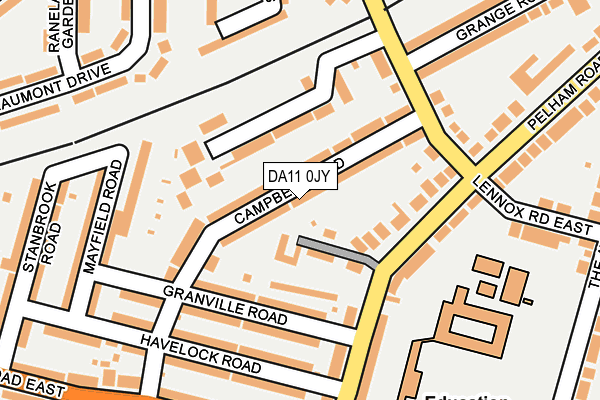 DA11 0JY map - OS OpenMap – Local (Ordnance Survey)