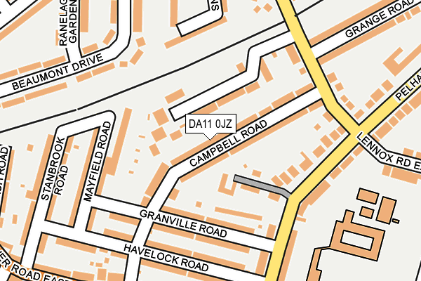 DA11 0JZ map - OS OpenMap – Local (Ordnance Survey)