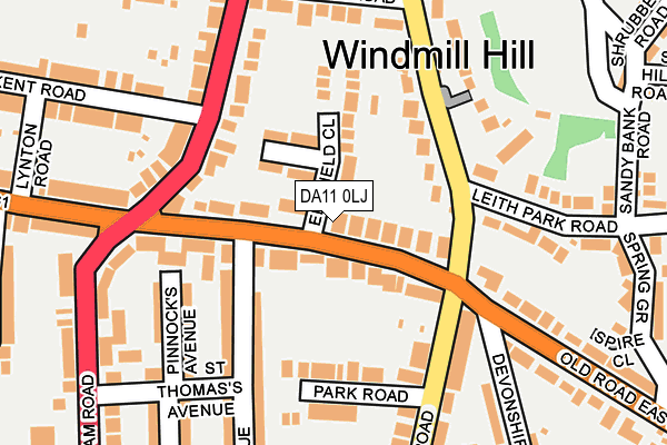 DA11 0LJ map - OS OpenMap – Local (Ordnance Survey)