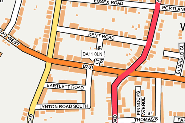 DA11 0LN map - OS OpenMap – Local (Ordnance Survey)