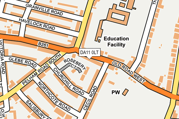 Map of THE PELHAM ARMS GRAVESEND LTD at local scale