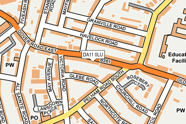 DA11 0LU map - OS OpenMap – Local (Ordnance Survey)