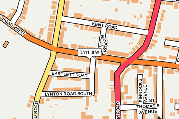 DA11 0LW map - OS OpenMap – Local (Ordnance Survey)