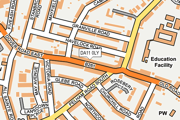 DA11 0LY map - OS OpenMap – Local (Ordnance Survey)