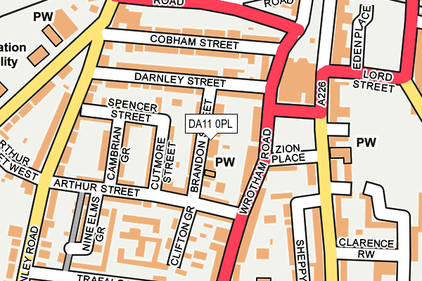 DA11 0PL map - OS OpenMap – Local (Ordnance Survey)