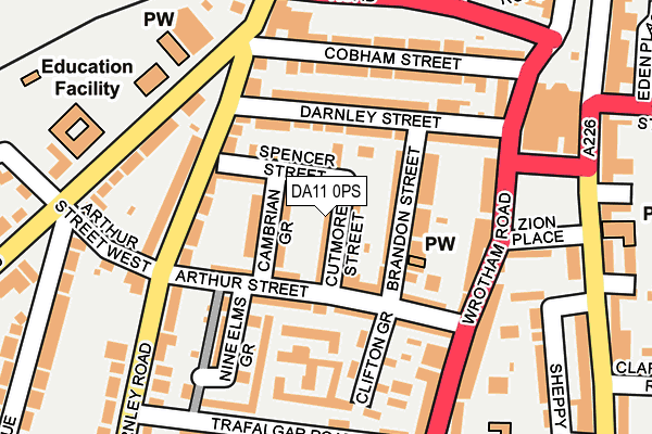 DA11 0PS map - OS OpenMap – Local (Ordnance Survey)