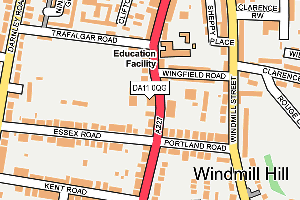 DA11 0QG map - OS OpenMap – Local (Ordnance Survey)