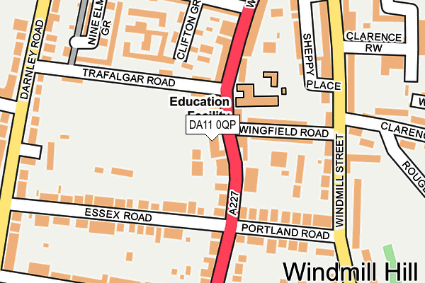 DA11 0QP map - OS OpenMap – Local (Ordnance Survey)