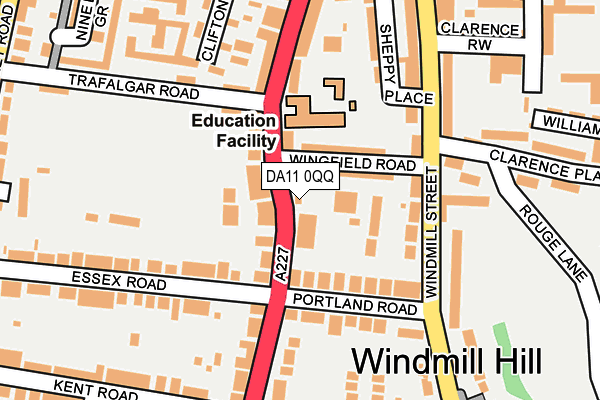 DA11 0QQ map - OS OpenMap – Local (Ordnance Survey)