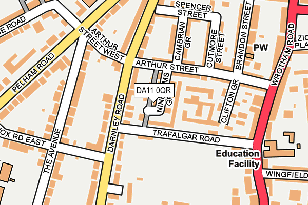 DA11 0QR map - OS OpenMap – Local (Ordnance Survey)