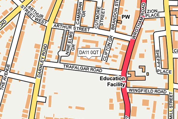 DA11 0QT map - OS OpenMap – Local (Ordnance Survey)