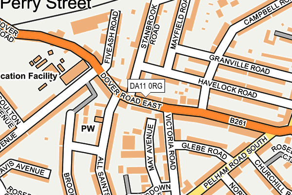 DA11 0RG map - OS OpenMap – Local (Ordnance Survey)
