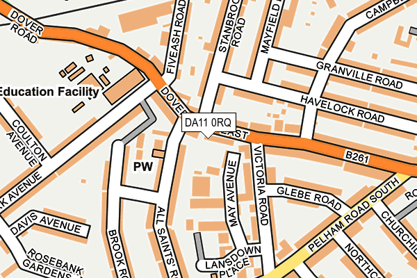 DA11 0RQ map - OS OpenMap – Local (Ordnance Survey)