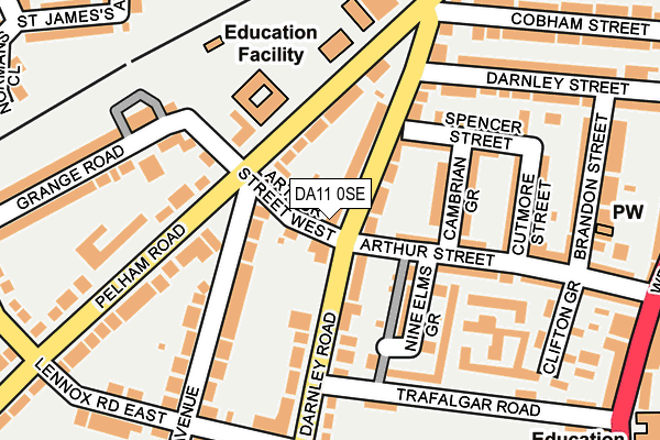 DA11 0SE map - OS OpenMap – Local (Ordnance Survey)