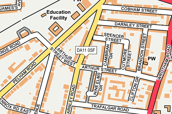 DA11 0SF map - OS OpenMap – Local (Ordnance Survey)
