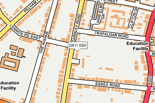 DA11 0SH map - OS OpenMap – Local (Ordnance Survey)
