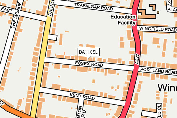 DA11 0SL map - OS OpenMap – Local (Ordnance Survey)