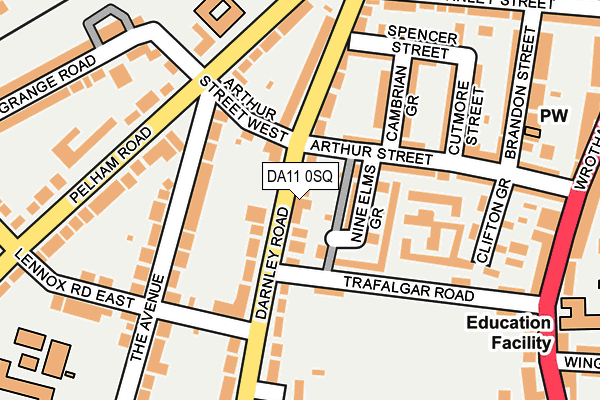DA11 0SQ map - OS OpenMap – Local (Ordnance Survey)