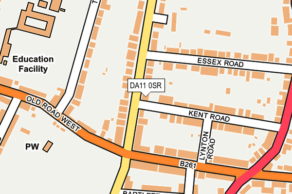 DA11 0SR map - OS OpenMap – Local (Ordnance Survey)