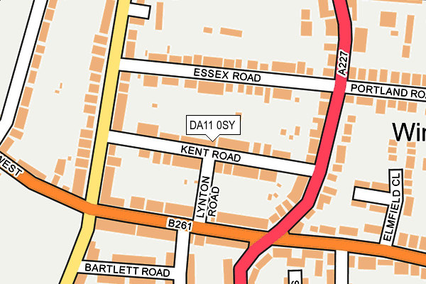 DA11 0SY map - OS OpenMap – Local (Ordnance Survey)
