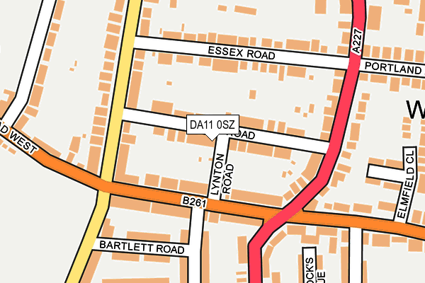DA11 0SZ map - OS OpenMap – Local (Ordnance Survey)