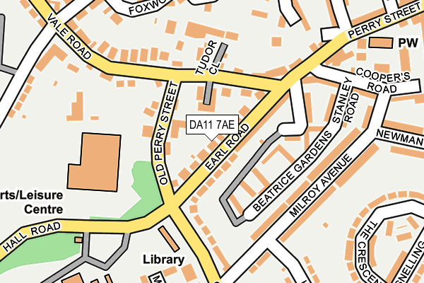 DA11 7AE map - OS OpenMap – Local (Ordnance Survey)